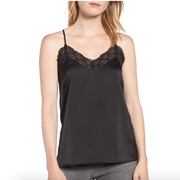 Sole Society Tops - Gibson black Betty lace v neck camisole Sole Society Tops - Gibson black Betty lace v neck camisole